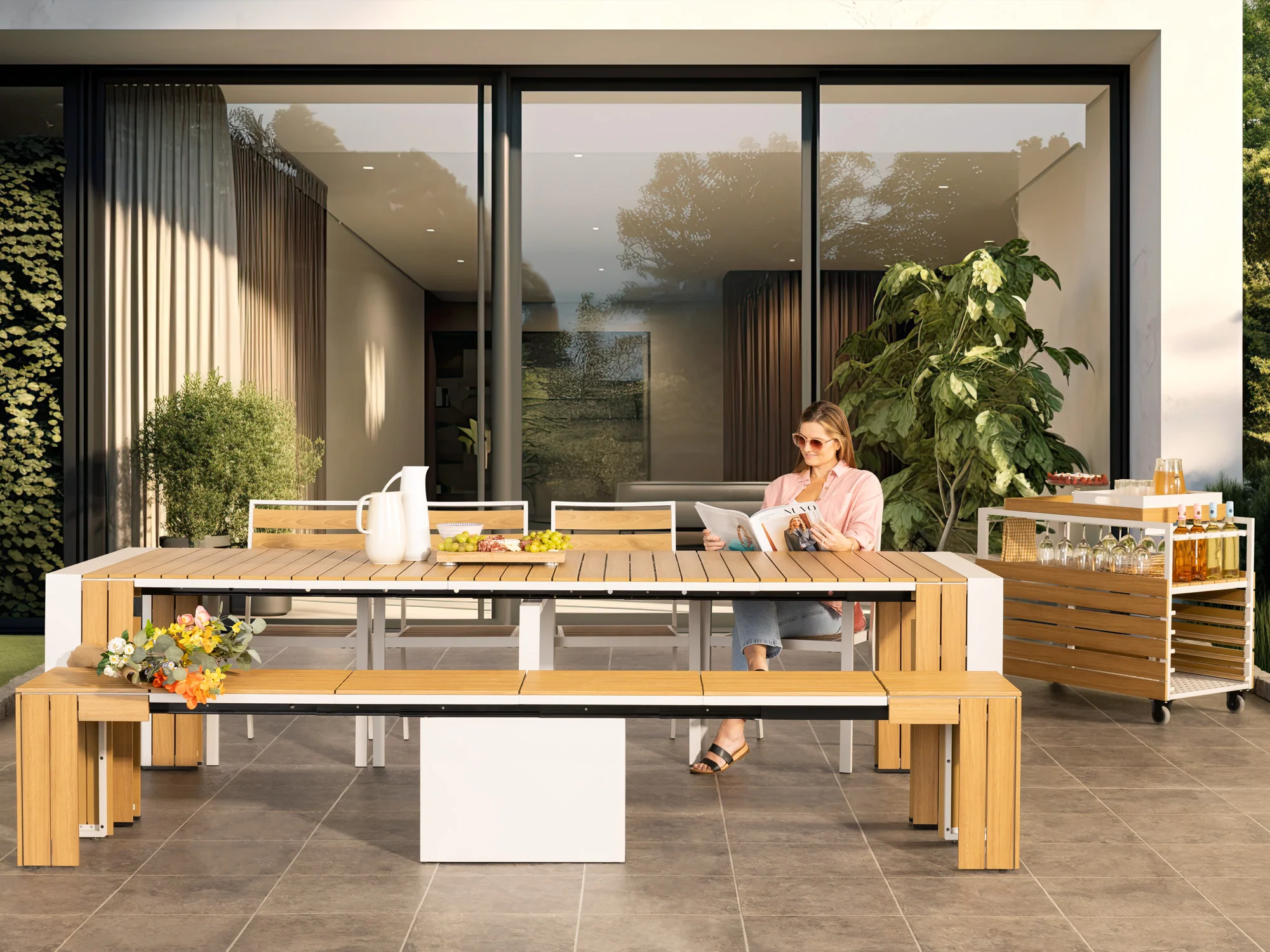 Ensemble Table Extensible Extérieur - L'Hôte - Image 5