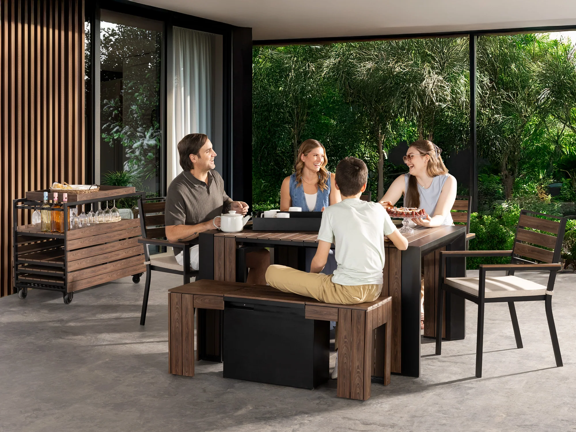 Transformer Outdoor Bar Cart - Panel Storage (Copy) - Image 3